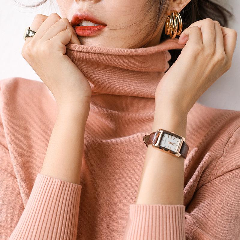 Wool Blend Women's High Neck Turtleneck Knit - 2025 Autumn/Winter Korean Style Slim Fit