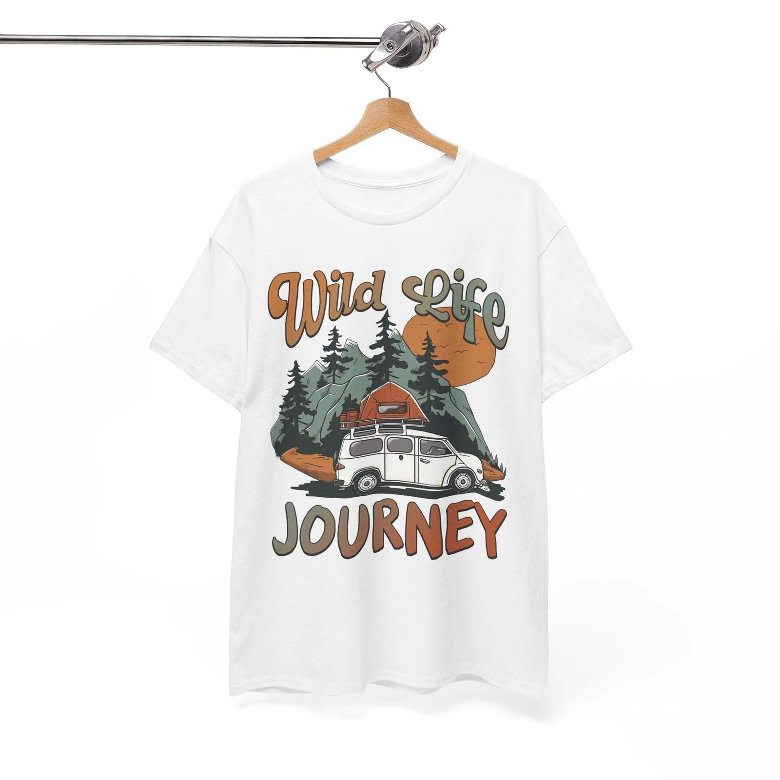 Travel Adventure T-Shirt | Wild Life Journey tee | Explore the World Shirt L