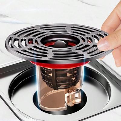 1PC Bathroom Floor Drain Plug, Large Filter Anti-Odor Core, Bathroom Sewer Anti-Odor Artifact, Cover Plug Anti-Flying Insects