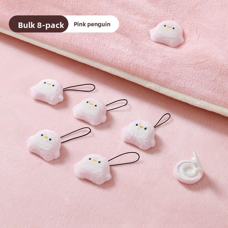 

A Needle-free, Invisible Quilt Cover and Mattress Core, Anti-slip, and A Perfect Tool for Trimming The Corners of Household Bedspreads 8pcs розовый