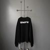 SMFK Black Magnolia Oversized Long-Sleeve Cotton Sweatshirt – Autumn/Winter Edition