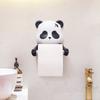 Cartoon Wall-Mounted Toilet Paper Holder, Plastic Material, Self-Adhesive Installation, No Drilling Required