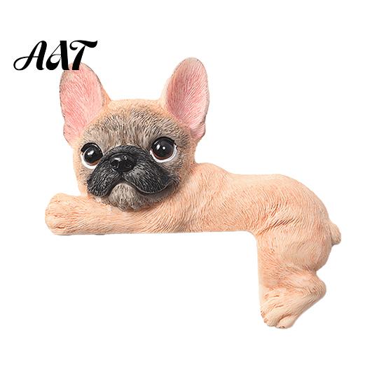 Creative Light Switch Ornament 3D French Bulldog Resin Cover, Cute Cartoon Dog Wall Socket Frenchie Room Decor Decor, Self-Adhesive Animal