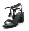 2026 New Women's Tassel Chunky Heel Sandals - Breathable, Versatile Outdoor High Heels, Plus Size Available