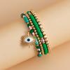 Jewelry Ethnic Style Colored Soft Pottery Evil Eye Jewelry Stacked Wearing Multi-Colored Beaded Bracelets