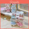 Glasses Rabbit Plush Key Holder With Removable For Party Decor