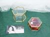 Hexagonal Engagement & Wedding Ring Box - Transparent Glass Jewelry Storage Gift Box
