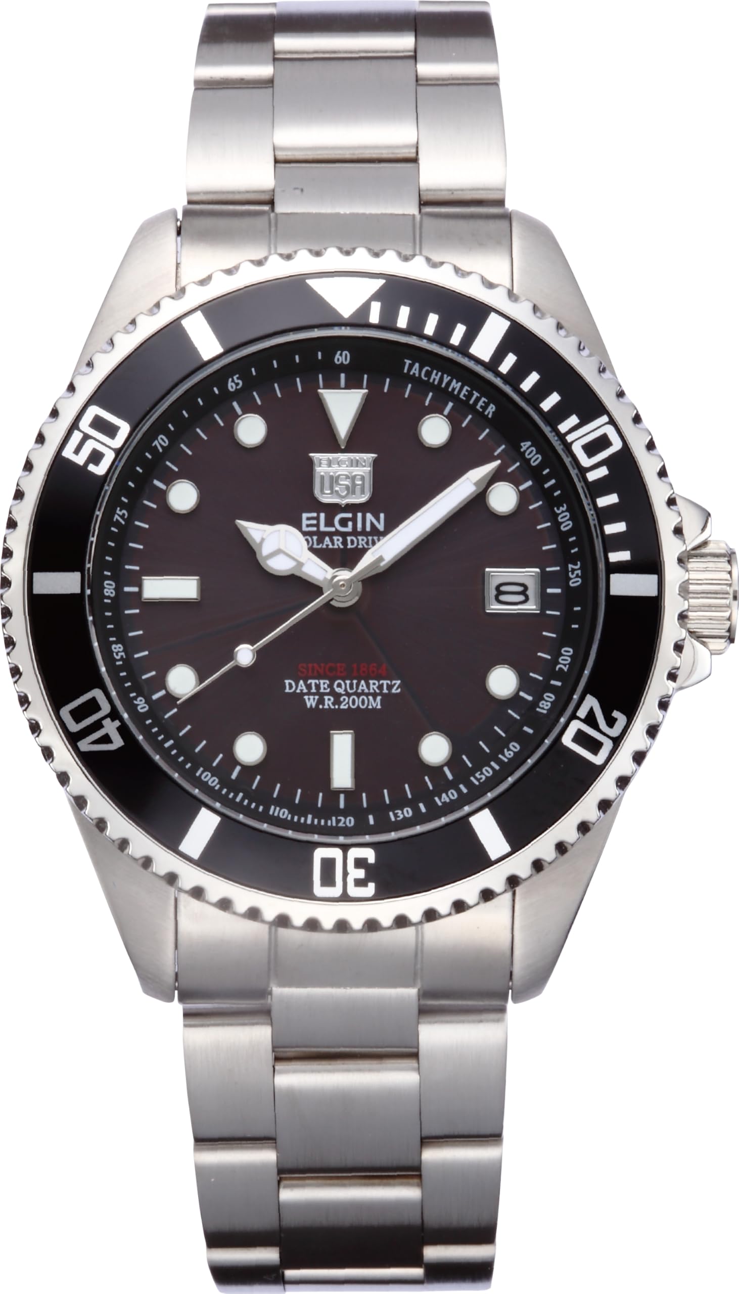 

Часы серебряные [Elgin] FK1426S-B мужские чёрный