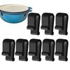 8 Pcs Silicone Oven Lids Bumper Clips 3D Pot Lid Protector Clip For Enameled Cast Iron Cookware Kitchen Cookware Utensil