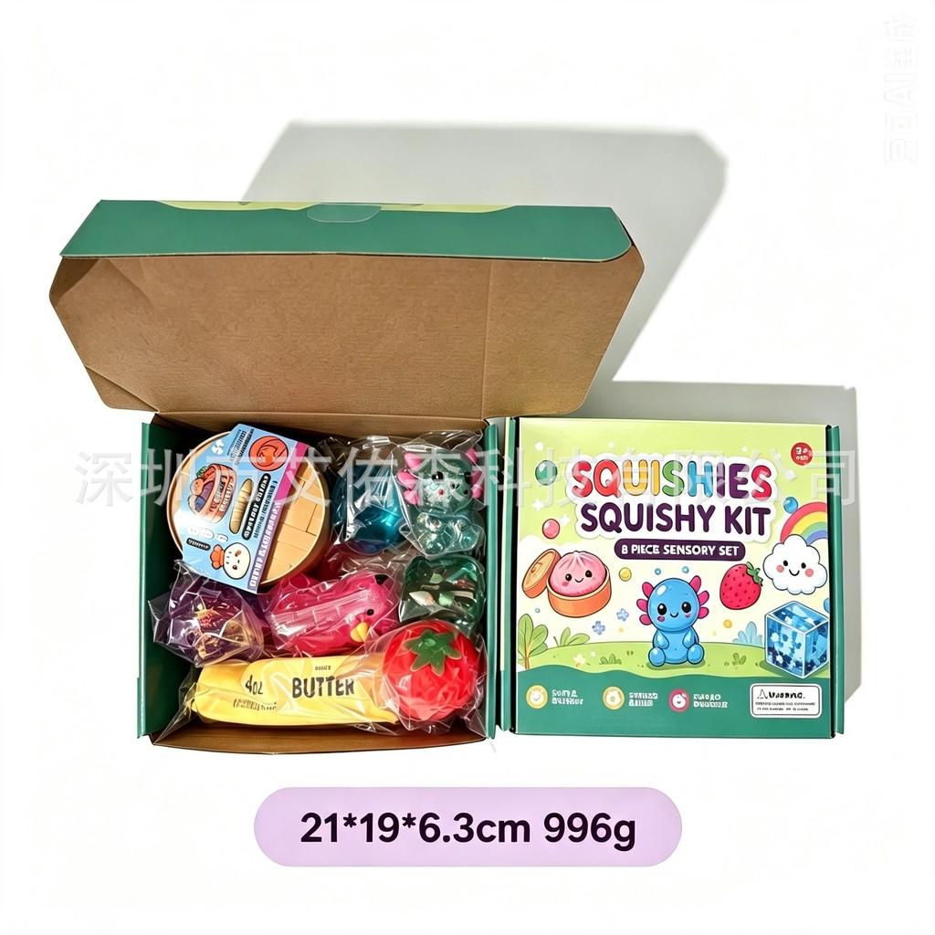 Squishy Sensory Toys Set Cute Soft Squeeze Fidget Toy Kit Stress Relief Squishies For Kids Christmas Advent Calendar Gift For Boys Girls Party Favors