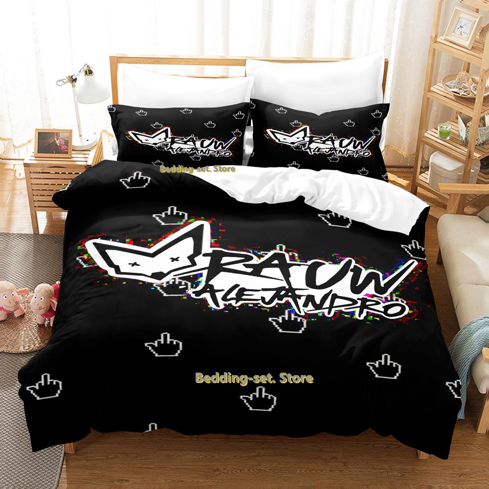 Rauw Alejandro Set Lenzuola Singolo Gemello Matrimoniale Queen King Size Set Lenzuola Letto Adulto Bambino Camera da Letto Tute Tre Pezzi Set Lenzuola Anime
