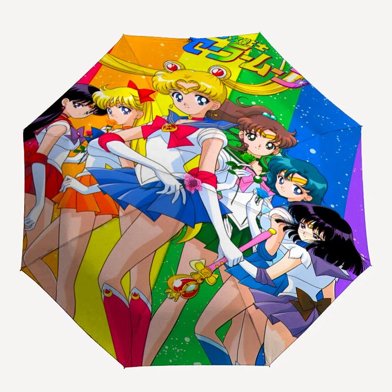 1pc Sailor Moon Umbrella, Sun Protection, And UV Shielding. It Has Eight Sturdy Ribs for Outdoor Use And Perfect As a Holiday Gift