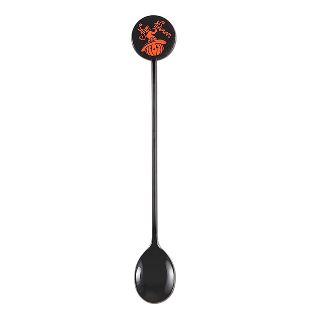 Creative Halloween Small Spoon/Fork Coffee Stirring Spoon Cake Fork Mixing Teaspoon Stainless Steel Tableware Easy C