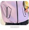 Girls' Color Block Hooded Windbreaker - Casual Spring/Autumn Jacket for Big Kids