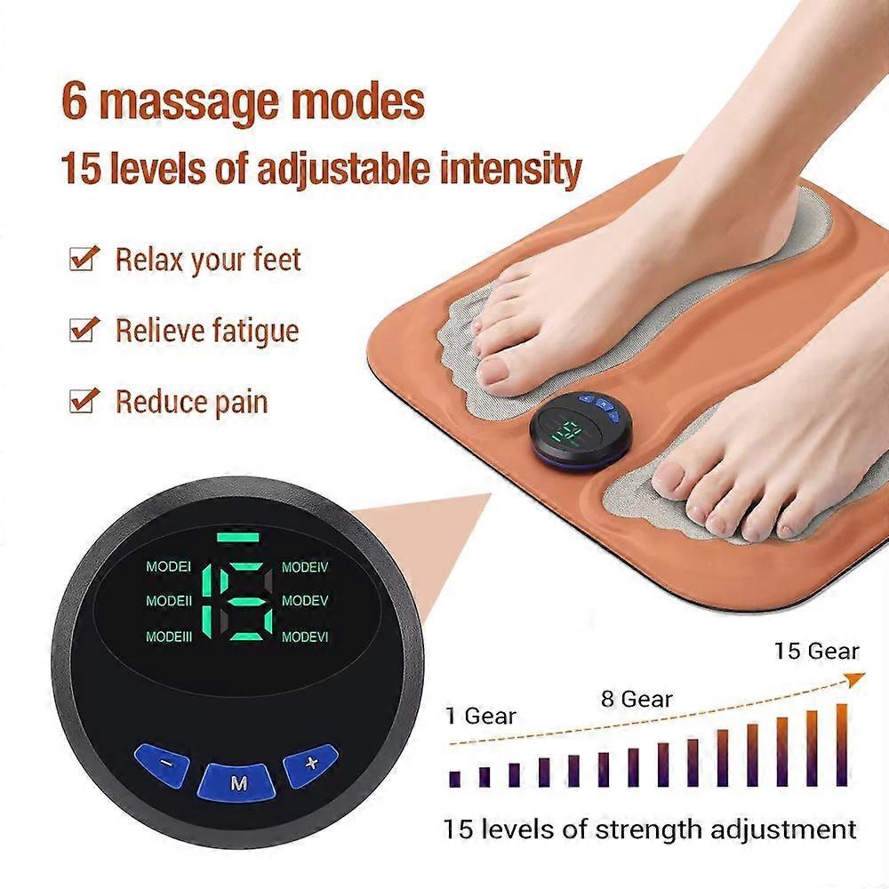 3D Slimme EMS Voetmassager Mat Met Afstandsbediening, Opvouwbare Spierstimulatie Massage Mat Verbetert Bloedcirculatie Ontspant Voeten Vormgevend