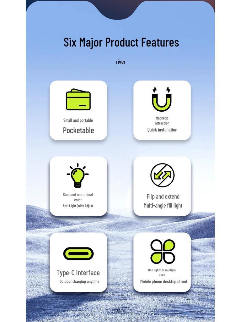 Portable Handheld Magnetic Light K04 for Phone Photography & Outdoor Shooting