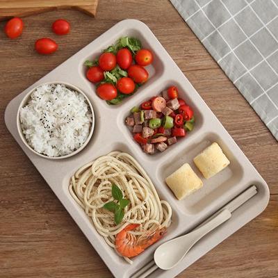 Weiße Porzellan-Speiseteller mit Unterteilung, Erwachsenengeschirr, Keramik-Unterteilungsteller, Frühstücks-Obstschale für Restaurant und Zuhause