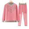 Elderly Women's Plush Thermal Underwear Set