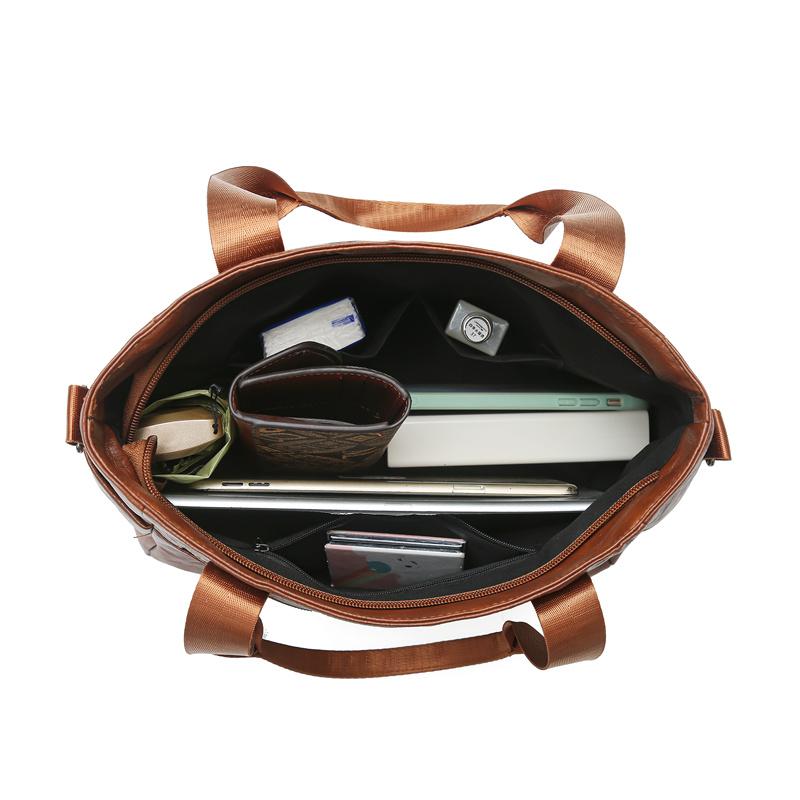 Large Capacity Multi-Function Bag Women's Shoulder Handbag Vintage Commuter Tote Bag Multi-Compartment Crossbody Bag