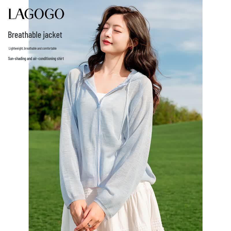 LAGOGO Lightweight Hooded Sun Protection Cardigan M