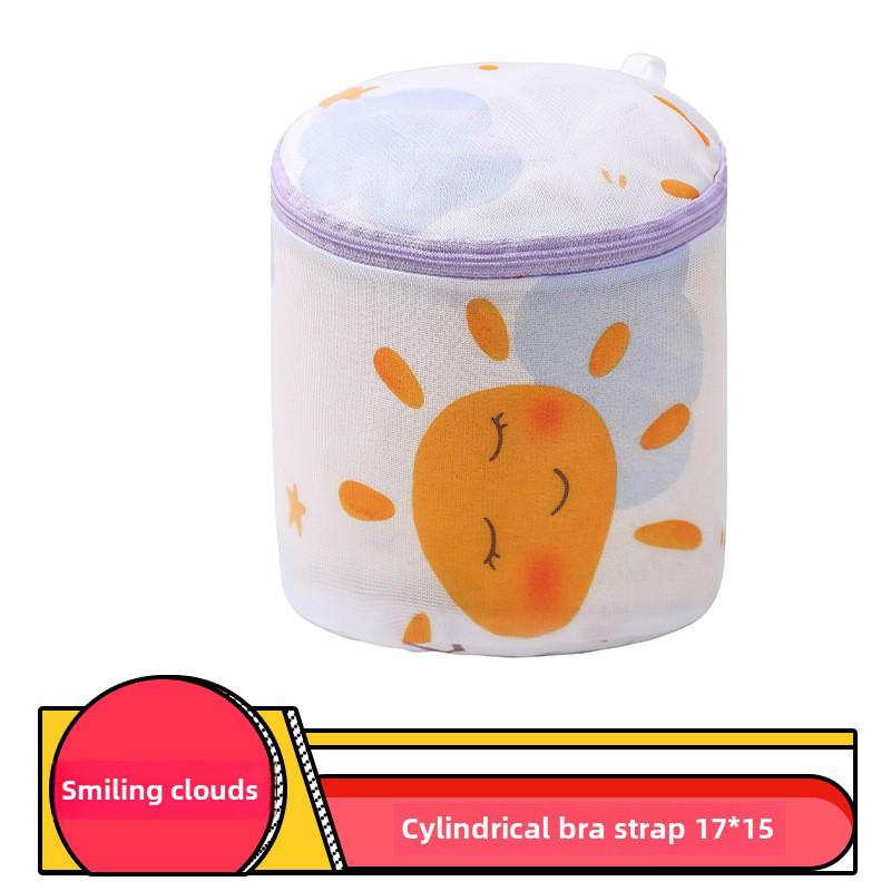 Sada sáčků na praní ze síťoviny s potiskem pro jemné prádlo – válcové sáčky na podprsenku a prádlo