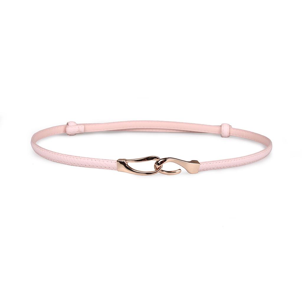 New Adjustable Women's Circle Buckle Belt, Thin Belt, Sweet Dress, Belt Buckle, Versatile Hook Buckle