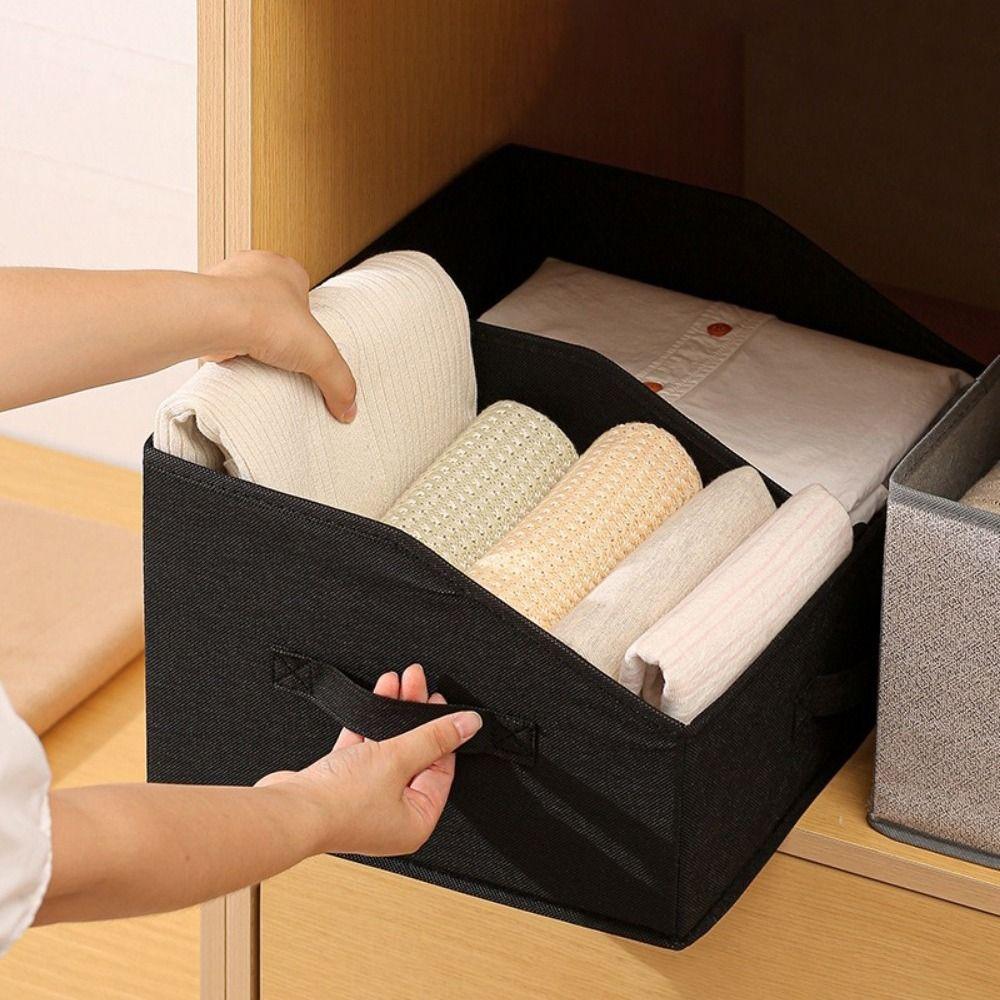 Thickened Non-woven Fabric Storage Box Square Clothes Storage Organizer  Closet