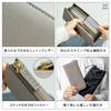 Long Wallet Zipper Thin Genuine Leather [Mura] Women's L-shaped (Gray)