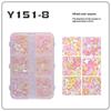 6 Grids Star Sequin Five-Pointed Star Colorful Nail Art Charm Sparkle 3D Nail Rivet Nail Decoration Diy Manicure Accessories