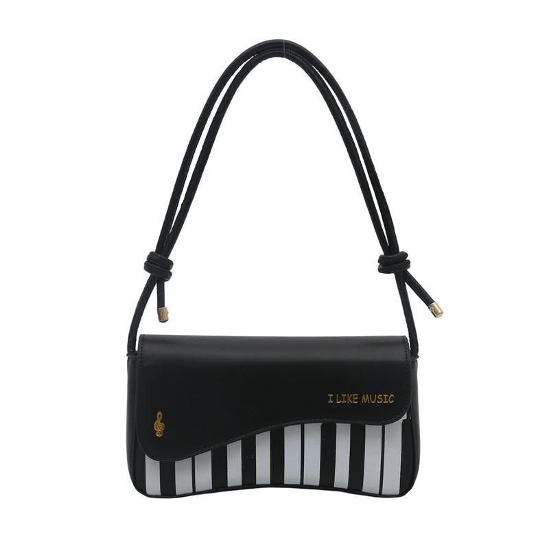 

Korean Piano Design Women s Shoulder Bag PU Leather Fashion Crossbody Messenger Handbag Stylish Bag for Ladies чёрный