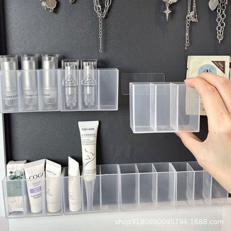 Perforationsfreier Spiegelschrank Lippenstift Dreigeteilt Augenbrauenstift Schere Geteilte Aufbewahrungsbox