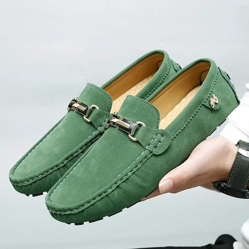Casual Driving Flats Slip-On Moccasins Boat Shoes Loafers Men Handmade Leather Shoes  Size 48 Mens Shoes  Sneakers
