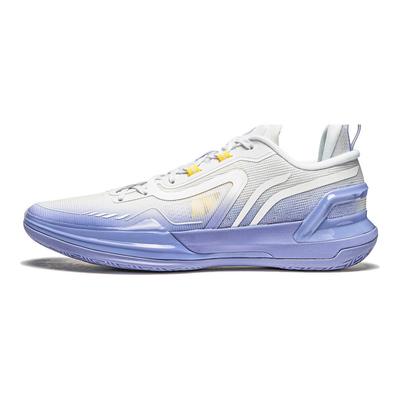 LiNing Blade Assassin 1 Roland Ammortizzazione Antiscivolo Leggere Rebound Scarpe da Basket Basse Uomo sneaker Bianco Viola ABPU021-3
