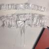 Bowknot Lolita Leg Rings Set Ruffled Lace Thigh Ring Clothing Accessories Bride Garter Belt  Women