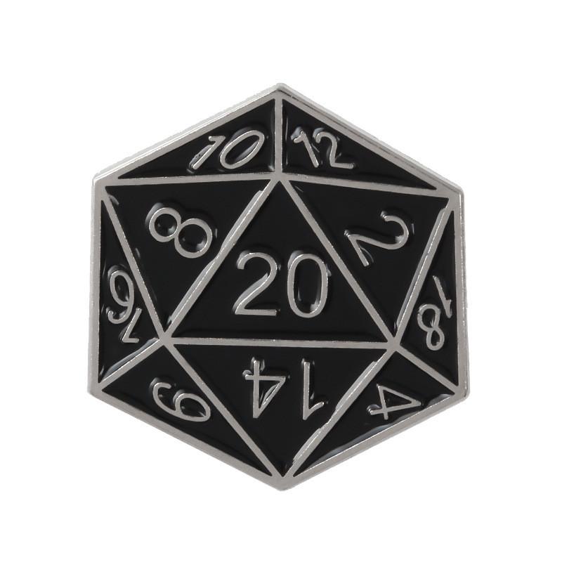 Stilvolle Legierung Dungeons And Dragons Würfel Brosche Anstecknadel Geometrisches Design Für Alle Geschlechter