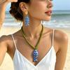 Tropical Fish Beaded Earrings & Necklace Set: Trendy Seaside Vacation Style
