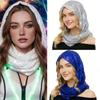 Sequined Head Scarf for Women Islamic Turban Glitter Scarf Solid Color Headscarf Hijab for Parties or Daily