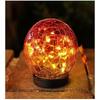 Solar Powered Cracked Glass Ground Stake Light Bright Soft Light For Garden Patio Camping Decor