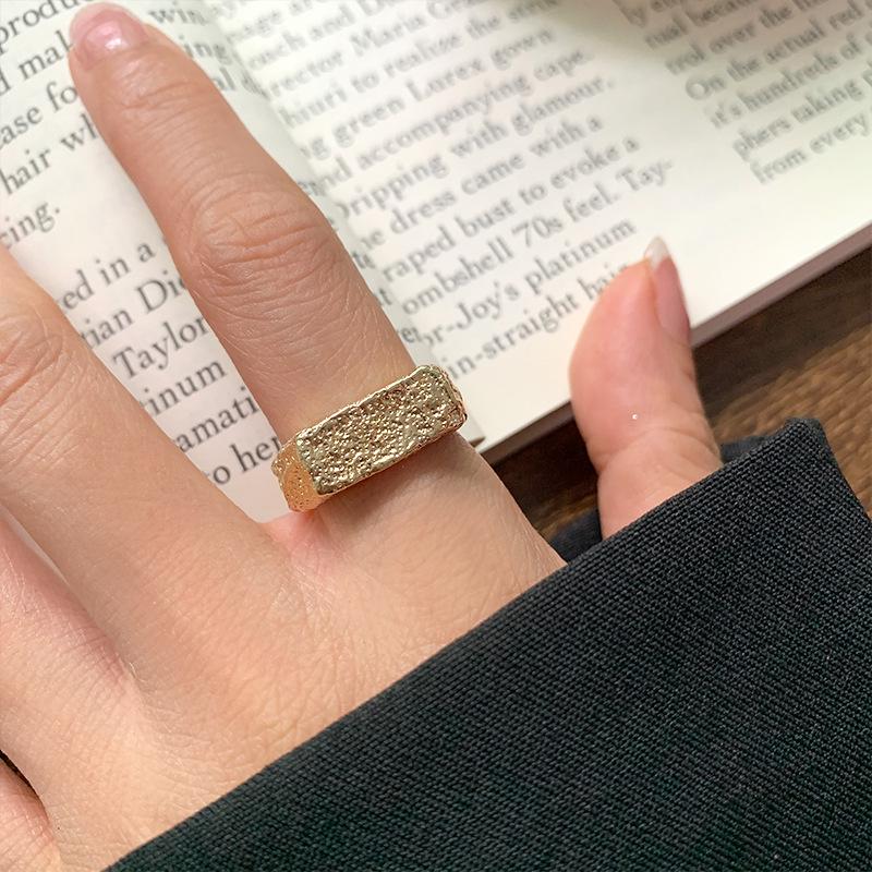 

Женское кольцо Lan Zhi из оловянной фольги с золотым покрытием: Шикарный, Универсальный, Европейский и Американский стиль Adjustable Open