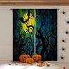 Halloween Horror Pumpkin Cartoon Print Curtains, Blackout, Heat Insulation, Restaurant, Bedroom, Party Decoration