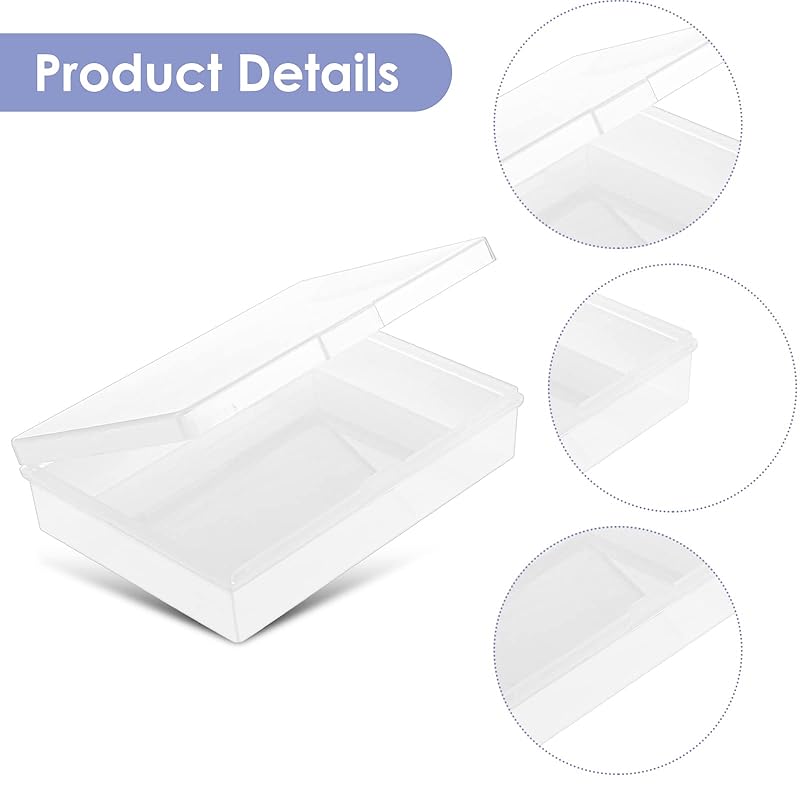 Prasacco 3 Pieces Clear Playing Card Boxes, Plastic Storage Box Holder, Card Deck Case, Empty Playing Cards Storage Organizer for Bank Cards, Business
