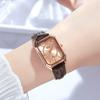 Small Square Plate Women'S Watch Light Luxury Temperament Calendar Women'S Watch Fashion First Layer Cowhide Strap Women'S Watch