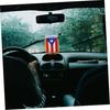 TENDYCOCO Puerto Rico Flag Car Hanging Pendant Car Rearview Mirror