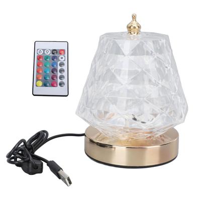 Crystal Table Lamp 16 RGB Color Changing Night Light Romantic LED Water Wave Projection Lamp for