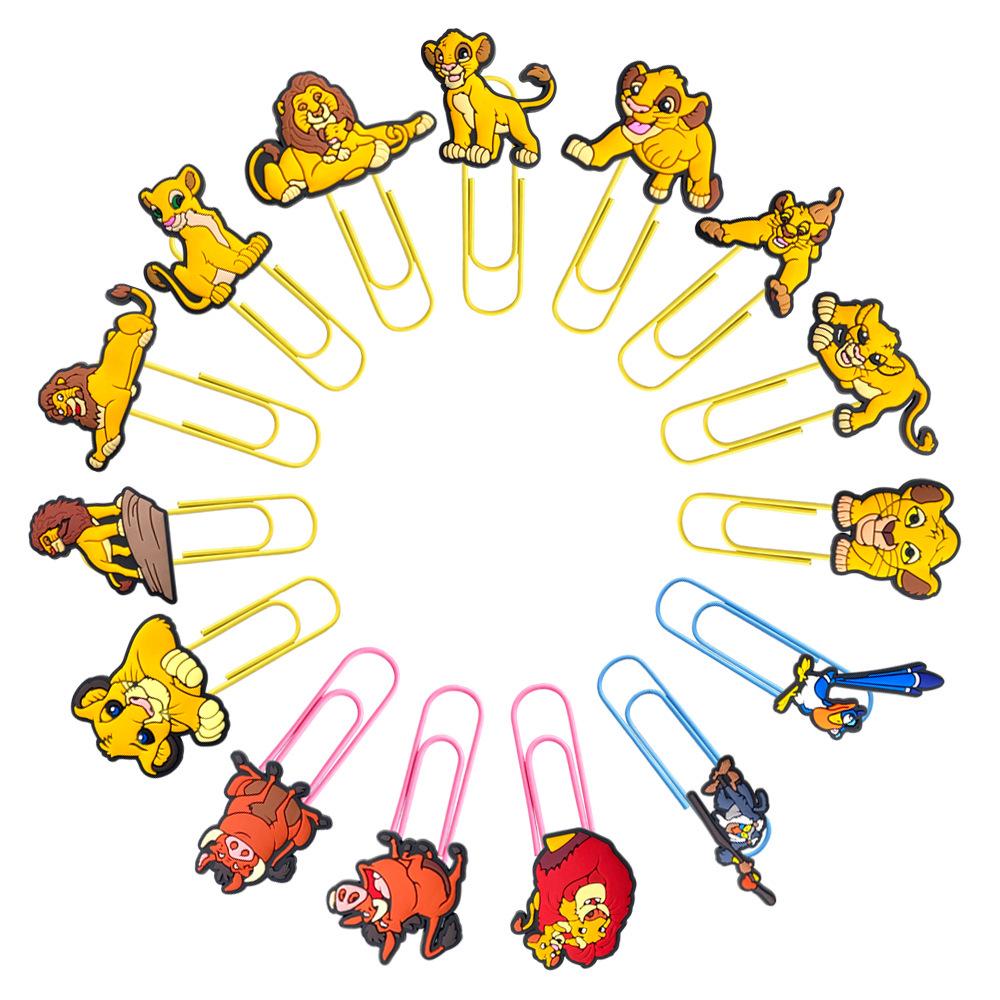 Colorful Lion King Cartoon Paperclip Bookmark for DIY & Office