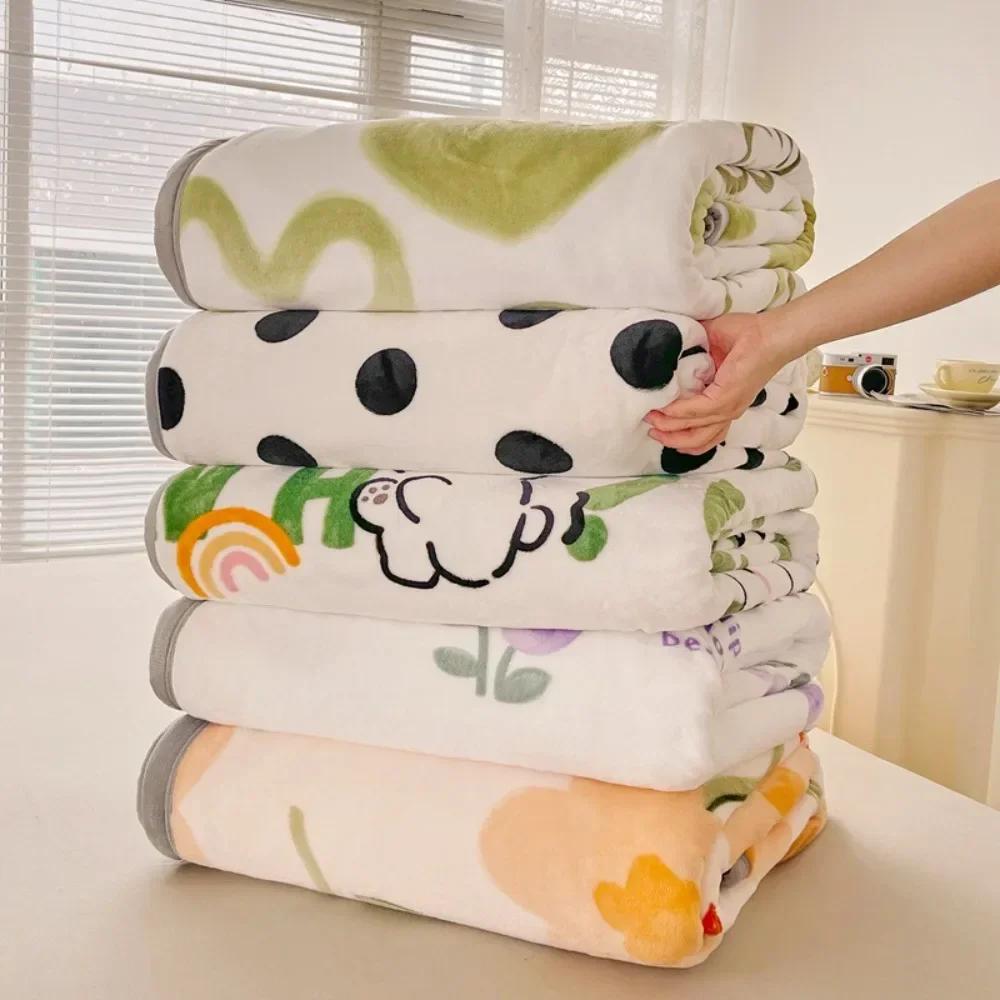 Blanket Mink Flannel Soft Nap Blanket Dormitory Thickened Flannel Bed Sheet Gift Air-conditioning Blanket