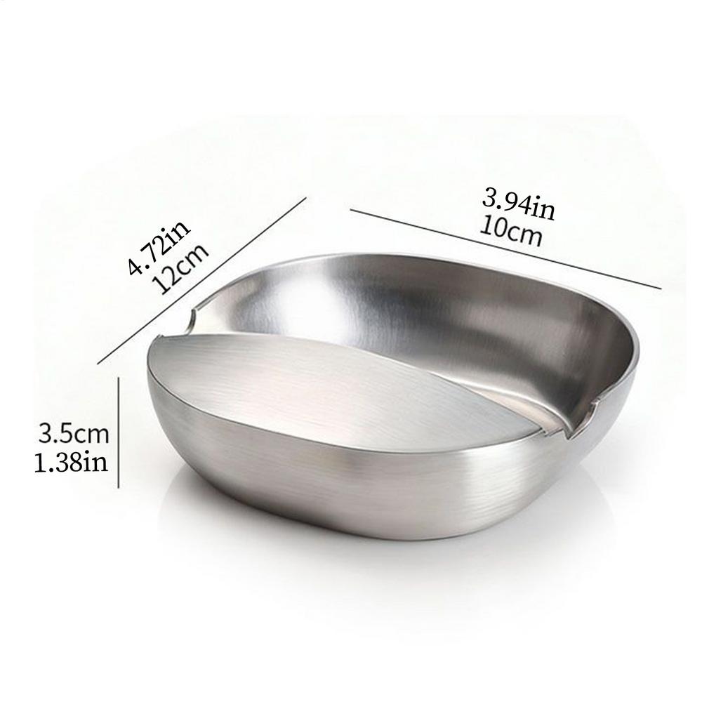 

Stainless Steel Spoon Rest Heavy Duty Kitchen Countertop Holder with Stable Base for Cooking Soup Ladle Spatula, Dishwasher Safe серебряный