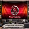 Wall Hanging Tapestry Custom NameAjax Amsterdam Pattern Personalized Printed Fabric Wall Decor