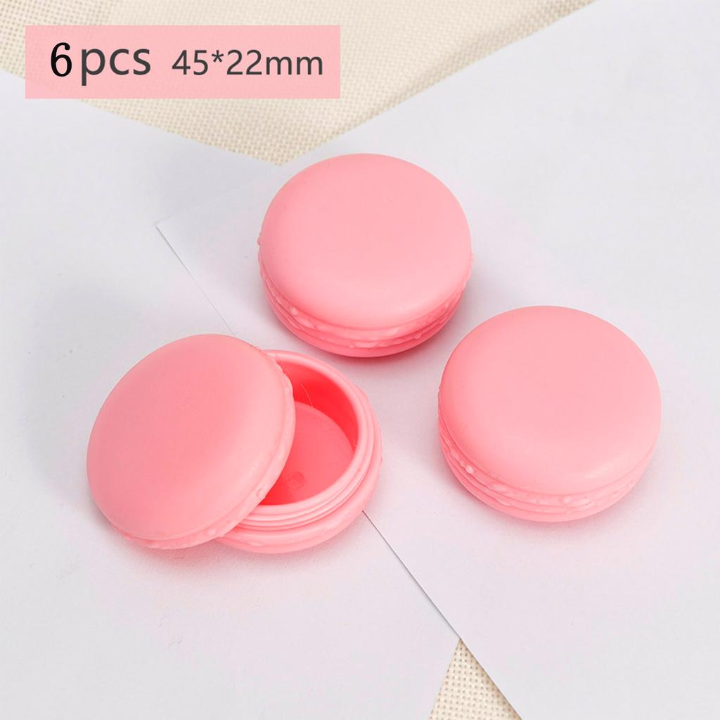 6PCS/Set Colors Jewelry Beads Organizer Box Mini Macaron Travel Rings Storage Lovely Candy Color Case Plastic