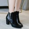 Designer's New Women's Boots Fashion Short Boots Thick Heels Side Zipper Casual Women's Ankle Boots Bottas Mujer2025